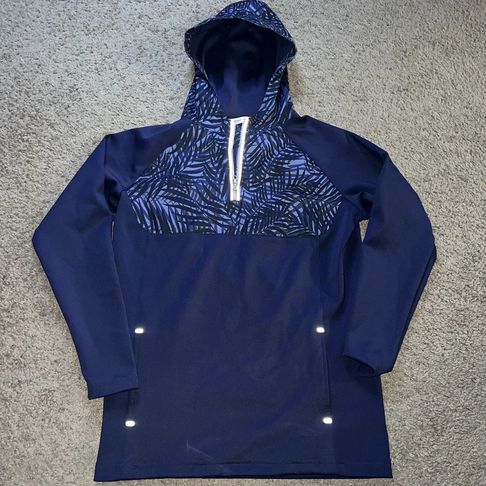 NWOT Peter Millar Youth Hyperlight Weld Hooded 1/4 Zip Pullover Jacket Medium